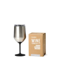 HUSKI WINE TUMBLER - BRUSHED STAINLESS STEEL