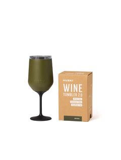 HUSKI WINE TUMBLER - DARK OLIVE