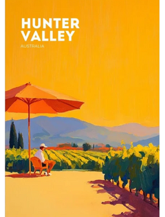 Hunter Valley Poster 'Vineyard Serenity' A3