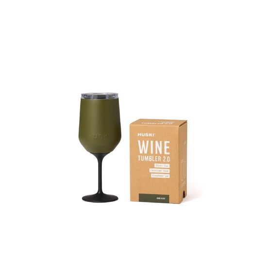 HUSKI WINE TUMBLER - DARK OLIVE