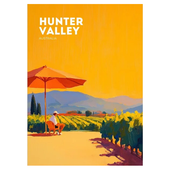 Hunter Valley Poster 'Vineyard Serenity' A3